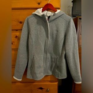 Grey Fleece-Lined Zip-up Hoodie